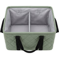 Hjvkp Quilted Canvas Folding Basket with Divider Sage - Product view
